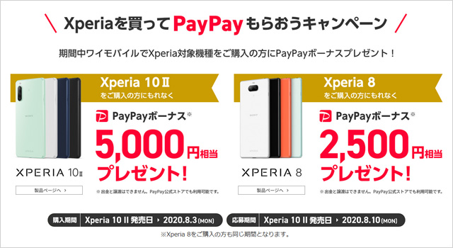 Xperiaを買ってPayPayをもらおうキャンペーン