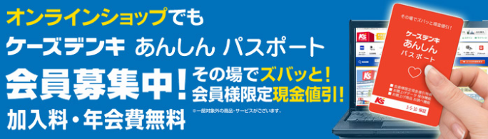 ケーズデンキのあんしんパスポートはスマホは対象外