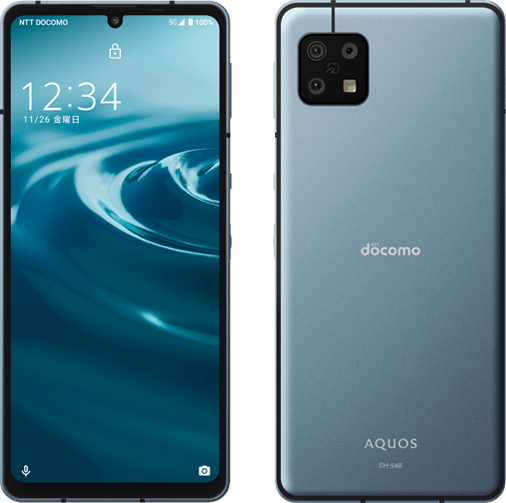 AQUOS sense6のメタリックブルー