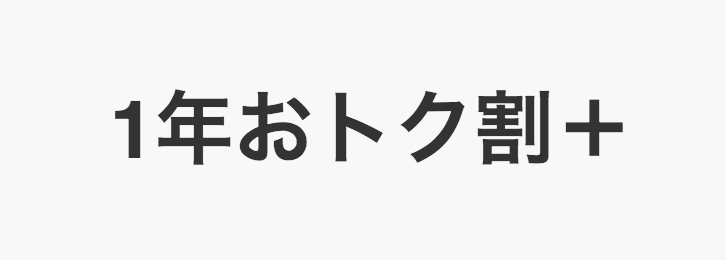 1年おトク割＋