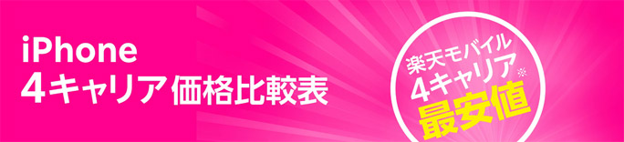 最安値は楽天モバイル