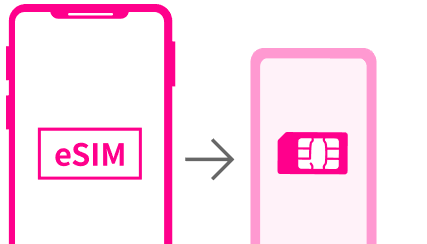 eSIMからSIMカードへ機種変更