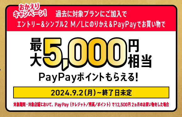 ワイモバイル10周年　おかえりキャンペーン