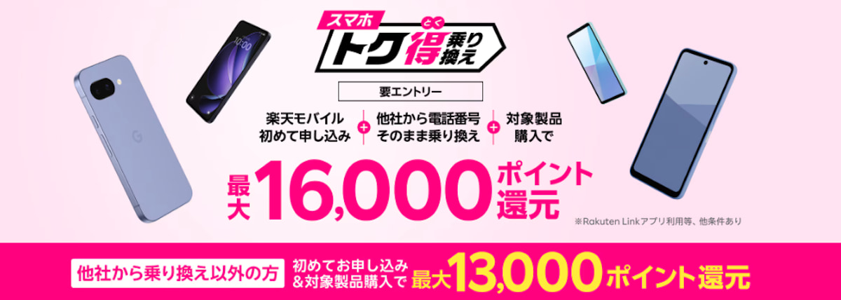 スマホトク得乗り換えキャンペーン