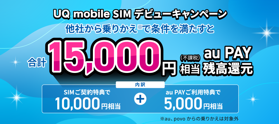 UQ mobile SIM デビューキャンペーン