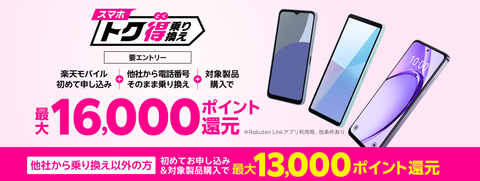 スマホトク得乗り換えキャンペーン