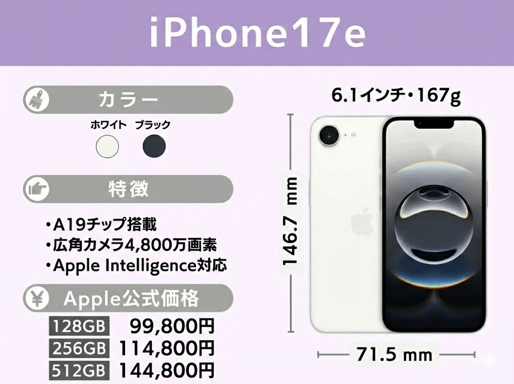 iPhone17eの価格