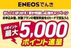 ENEOSでんきをご利用でdポイント最大5,000ポイント進呈！